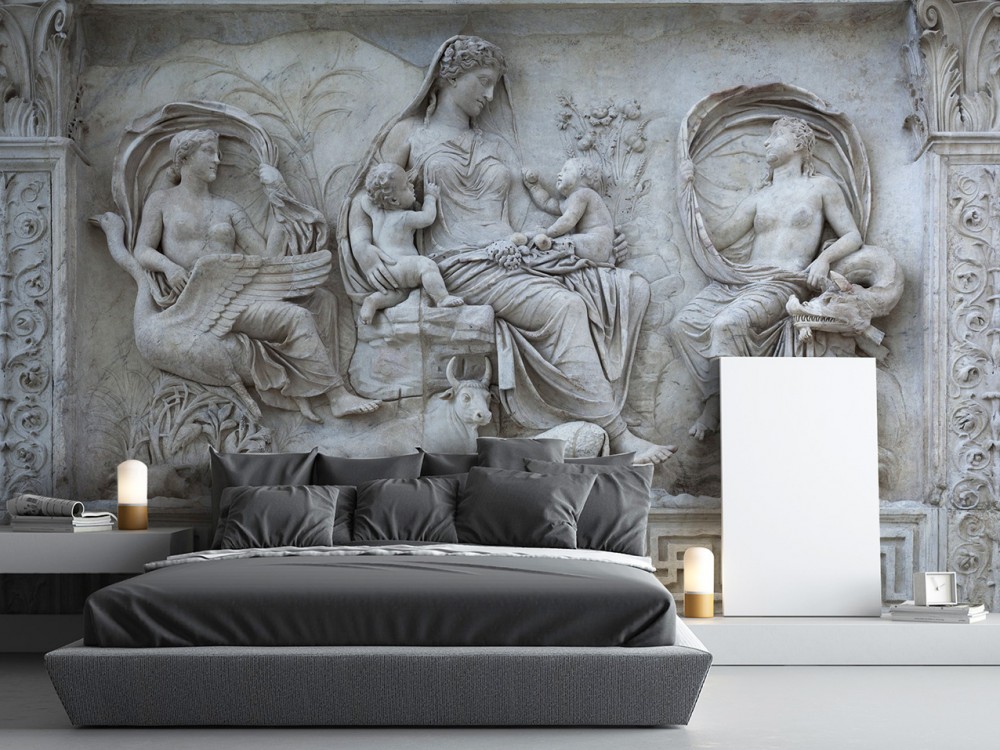 3D Eski Antik Heykel Roma Tapınağı