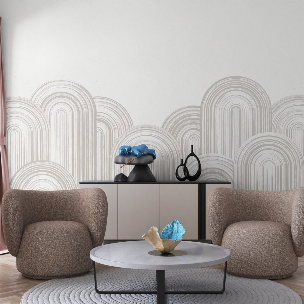 Minimalist Vizon Çizgili Kemer Desenli Duvar Kağıdı