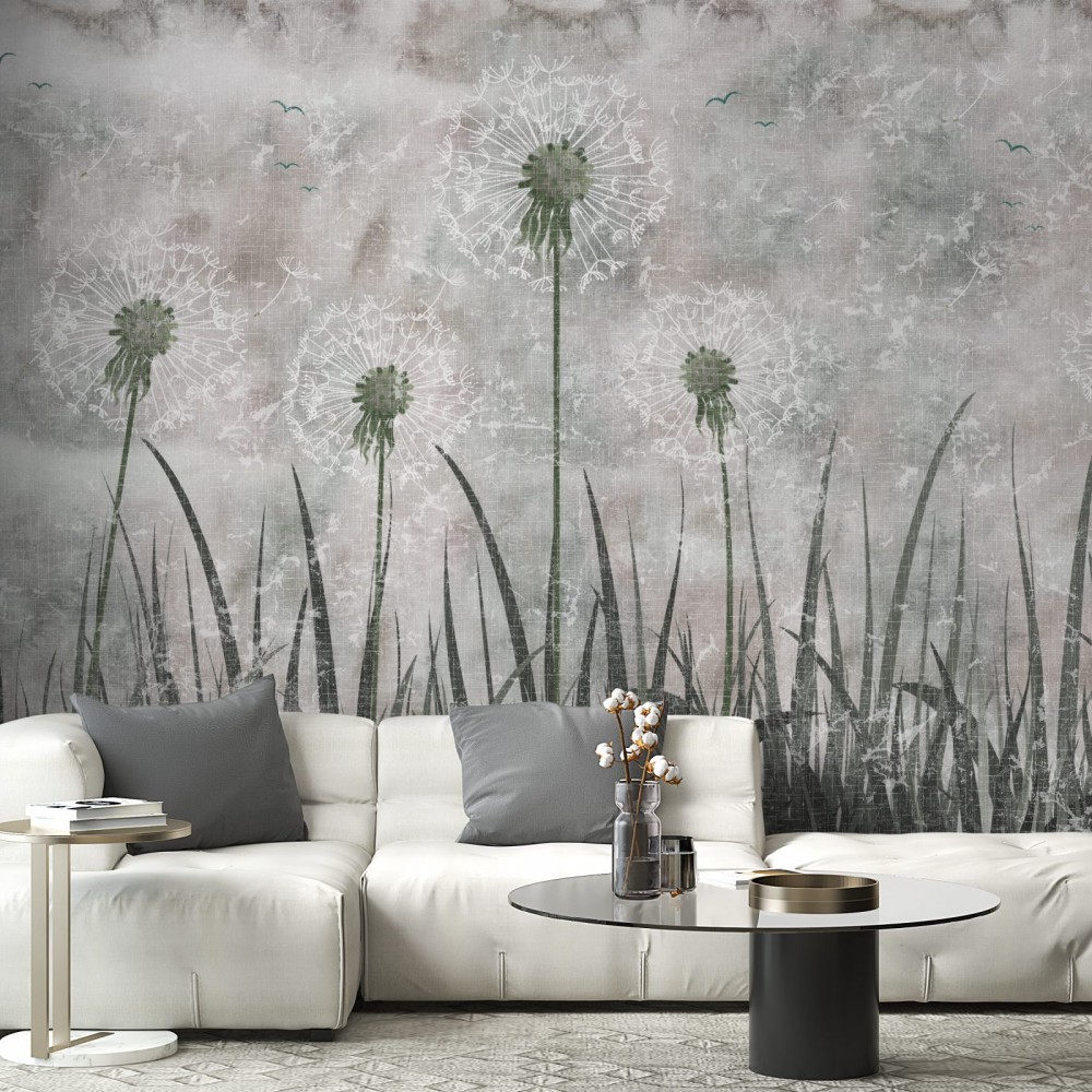 Puslu Doğa Karahindiba Çiçekleri Duvar Kağıdı