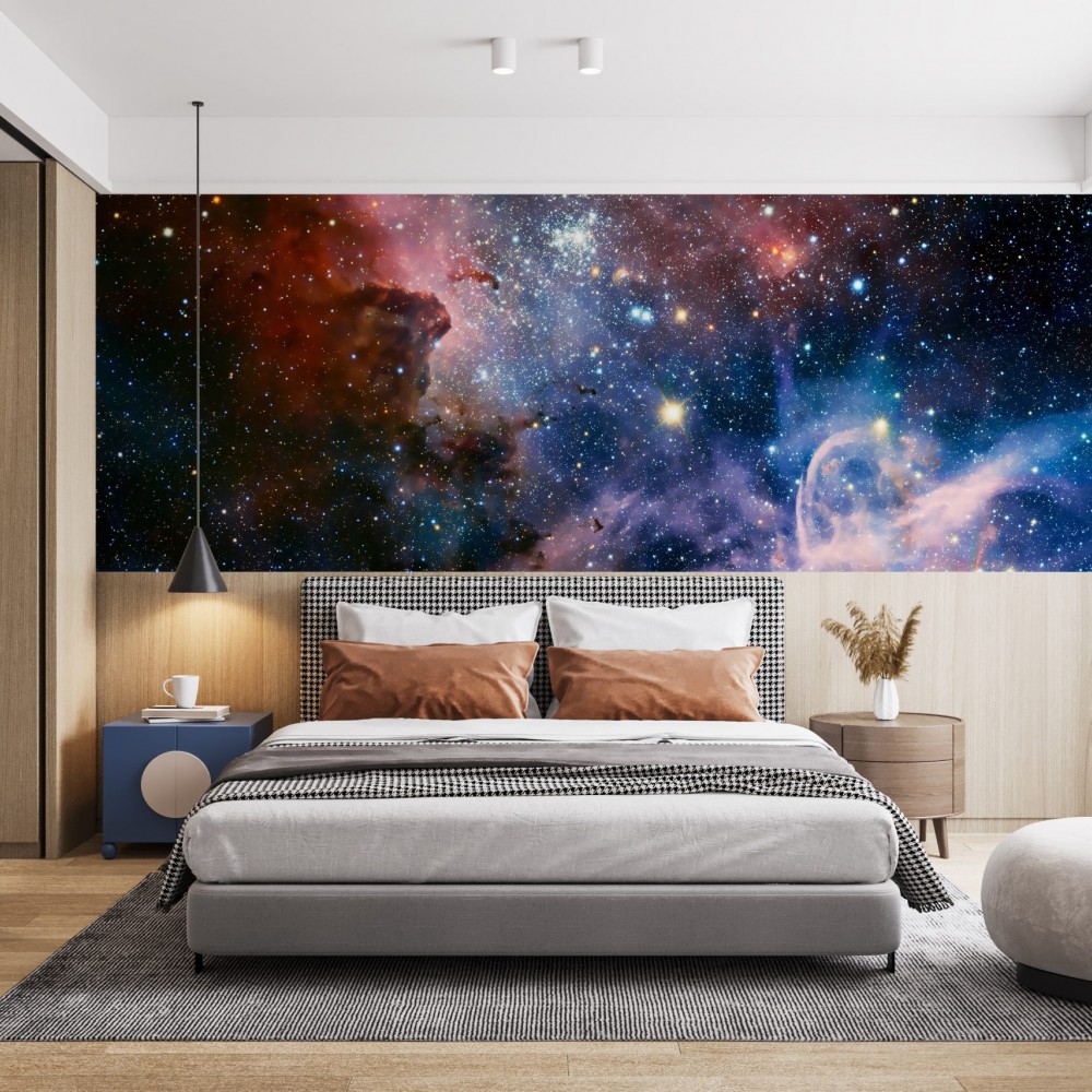 Modern Kozmik Galaksi ve Sonsuz Uzay Temalı Duvar Kağıdı