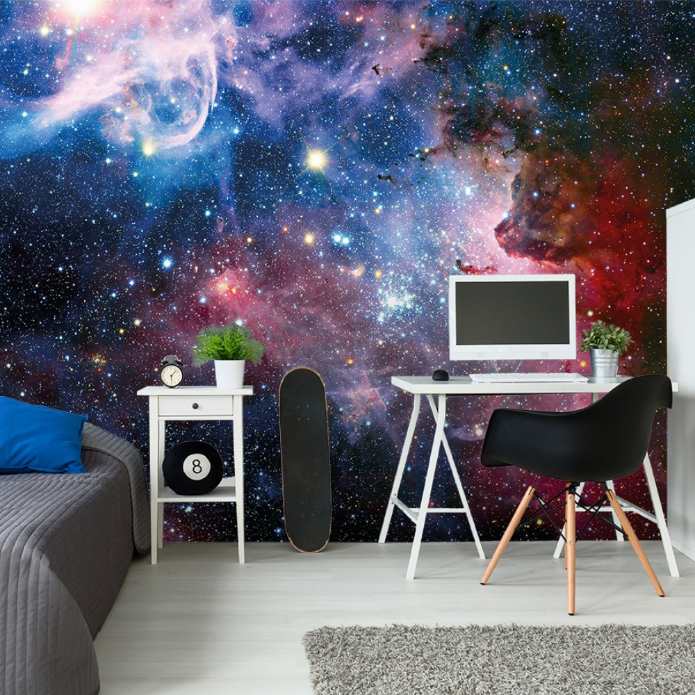 Modern Kozmik Galaksi ve Sonsuz Uzay Temalı Duvar Kağıdı