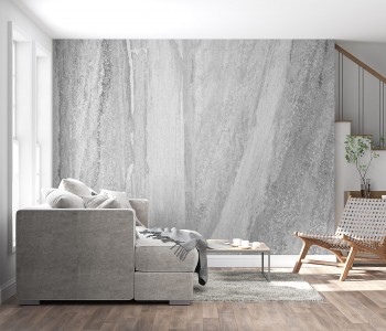 Doğal Gri Mermer ve Ham Taş Dokulu Modern Duvar Kağıdı